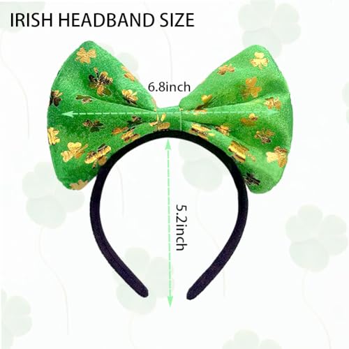 St. Patrick's Day Shamrock Clover Headband Green Irish Costume Accessory
