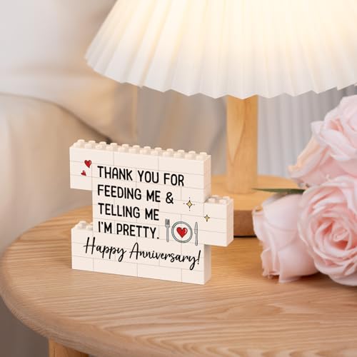 Funny Anniversary Building Block Puzzle Sign - Romantic Gift for Husband