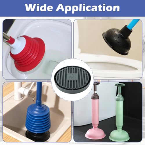 2 Pcs Toilet Plunger Drip Tray - Non-Slip Universal Holder (Grey)