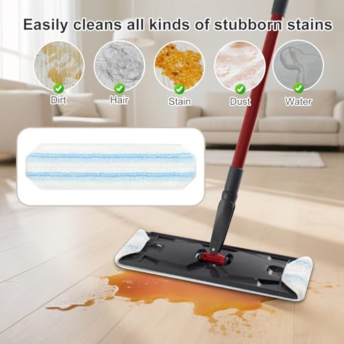 Microfiber Mop Replacement Pads for O-Cedar H2PrO Flat Mop - 4 Pack
