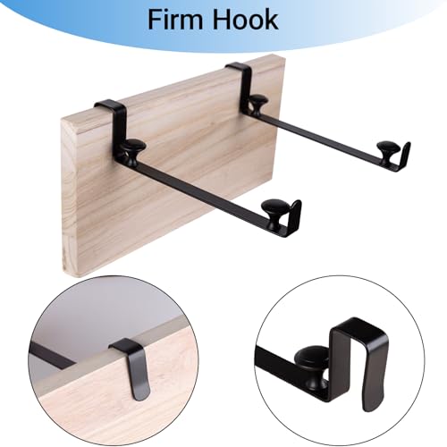 Black Trash Bag Holder for Kitchen Cabinets - Stainless Steel Hooks