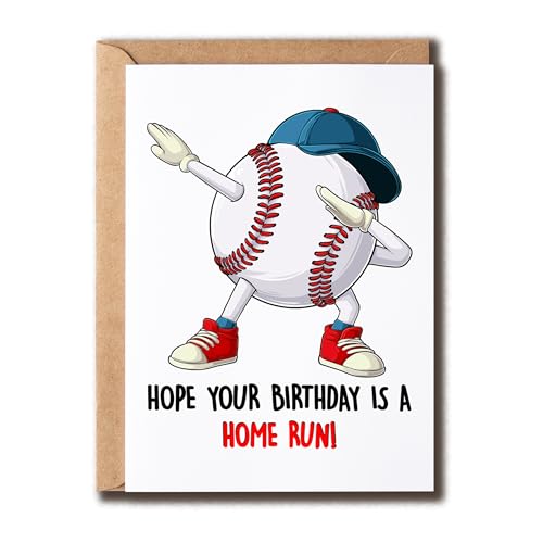 Funny Baseball Birthday Card - Hope Your Birthday Is A Home Run