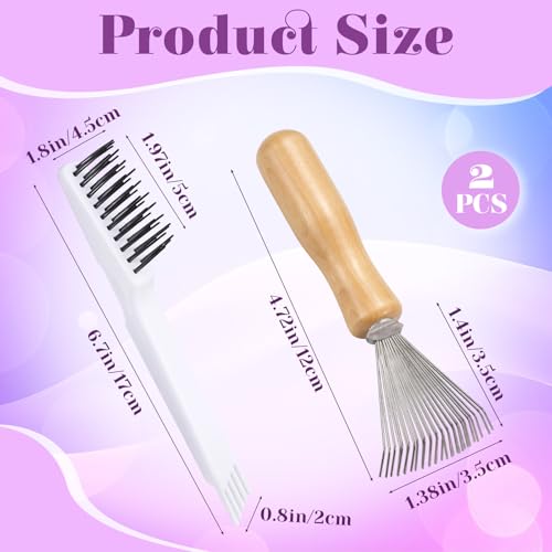 Hair Brush Cleaner Tool Set - 2 Piece Portable Comb Cleaner