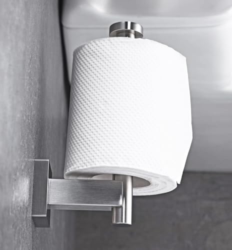 Brushed Nickel L-Shaped Toilet Paper Holder - 304 Stainless Steel Wall Mount