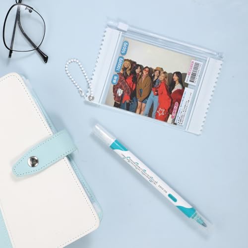 Cute Star Candy Photocard Holder Keychain - Durable PVC Design