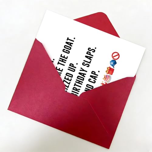 Bestmelo BT-345 Funny Gen Z Birthday Card for Teen Boys with Envelope & Seal