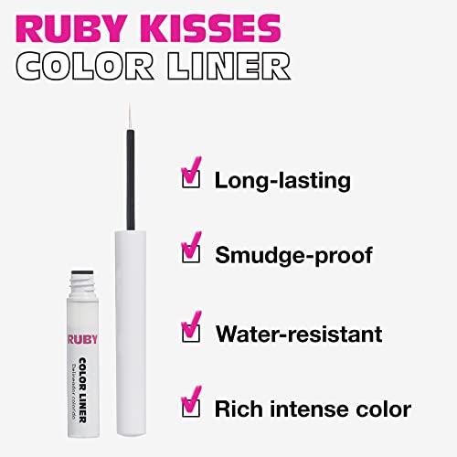 Ruby Kisses Water Resistant Liquid Eyeliner White 3 ml