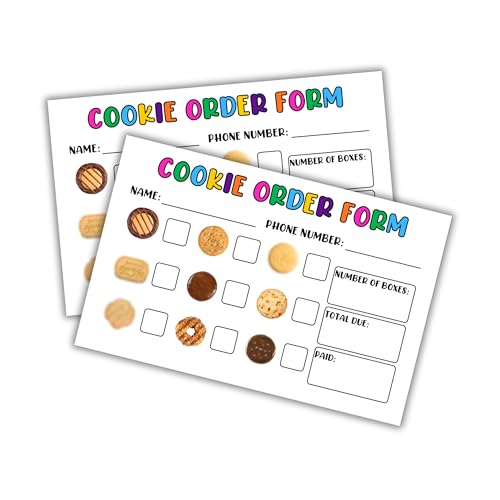 Scout Cookie Order Forms 50 Pack 5.5 x 8.5 Inch Paper Supplies