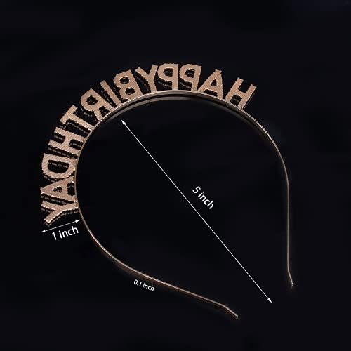 CIEHER Rose Gold Birthday Tiara and Queen Crown Headband