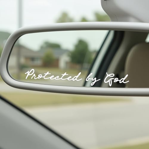 Protected by God Christian Vinyl Decal 4 Inch Inspirational Bible Verse Sticker