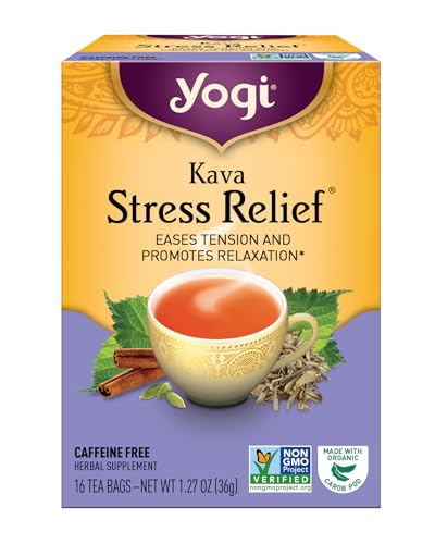Yogi Kava Stress Relief Tea Cinnamon - 16 Count Organic Herbal Infusion