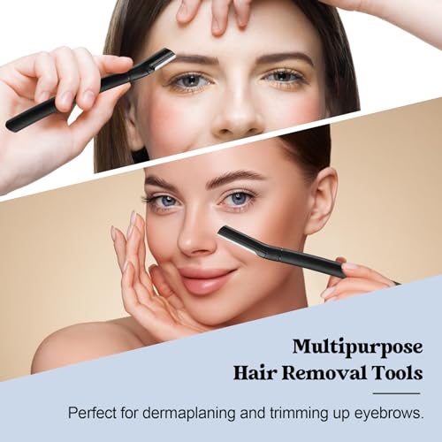 HFATMOS 6 Pcs Eyebrow Razor and Facial Shaver Tool with Protective Cover