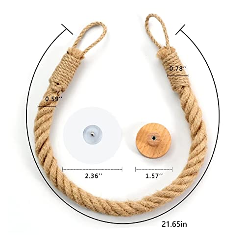 Vintage Hemp Rope Toilet Paper Holder - Wall-Mounted Nautical Towel Rack
