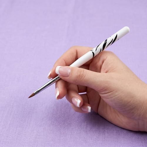 COOLHIYA Zebra Pattern Nail Art Brush Pens Set 8 Pcs with Protective Tubes
