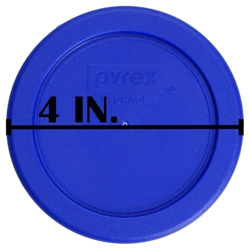Pyrex 7202-PC Cadet Blue Replacement Lids - 3-Pack, BPA-Free