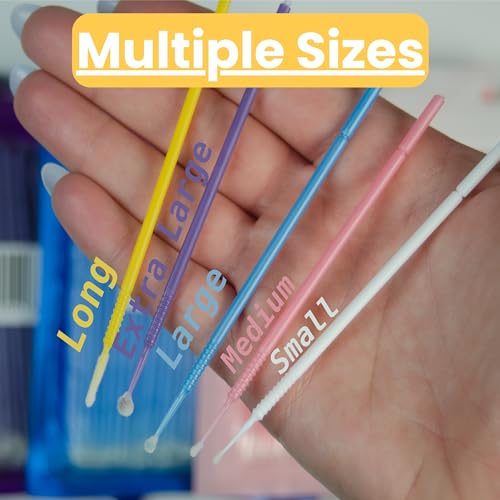 Genco Dental Disposable Micro Applicator Brushes for Eyelash Extensions, 100 Pack