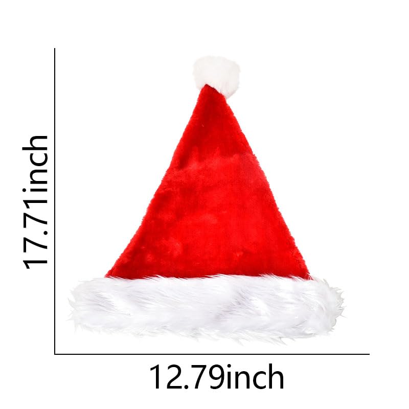 Christmas Hat for Adults & Teens - Santa Claus Beard & Plush Santa Cap - Holiday Cosplay Accessory