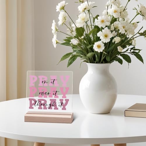 Inspirational Christian Acrylic Plaque - Religious Desk Decor Gift