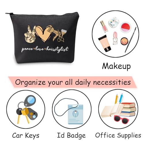 Hairstylist Makeup Bag Canvas Cosmetic Pouch for Hairdressers