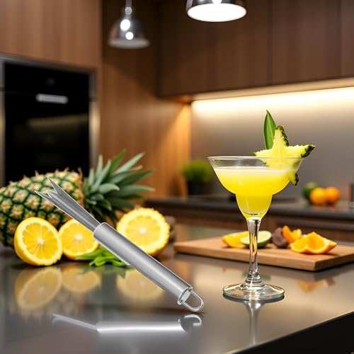 Cauaoa Stainless Steel Pineapple Eye Remover V-Shape Kitchen Peeler