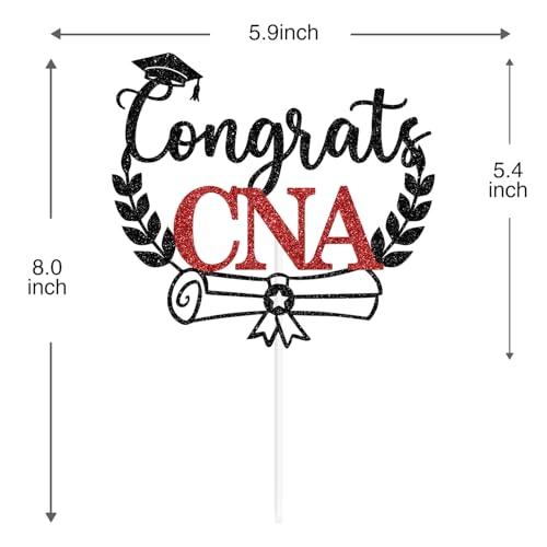 Congrats CNA Cake Topper for Nursing School Graduation Party