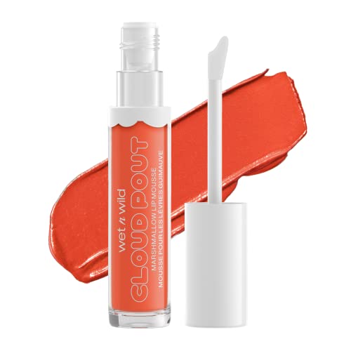 wet n wild Cloud Pout Liquid Lipstick - Sugar-Holic Orange-Red Matte Lip Cream