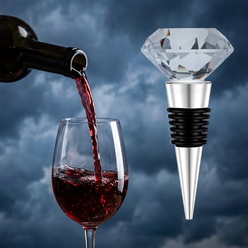 3-Pack Silicone Wine Stoppers with Heart & Diamond Design