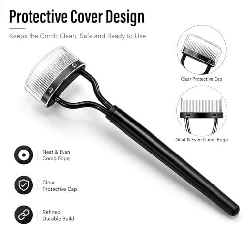 Yuomeaz 2 PCS Metal Eyelash Comb Separator - Foldable Mascara Tool