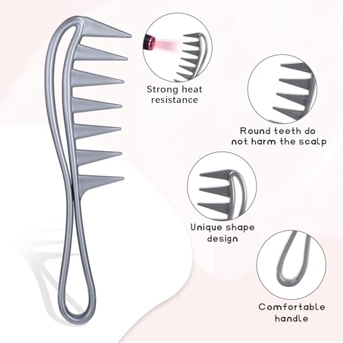 InnoHHustle 3 Pcs Wide Tooth Hair Combs for Curly Hair & Wigs