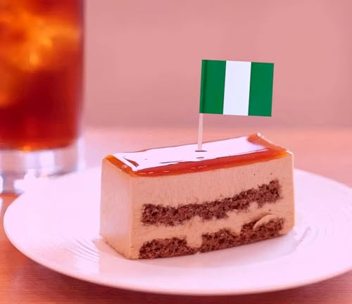 100 Pack Nigeria Flag Toothpick Flags for Party Decoration