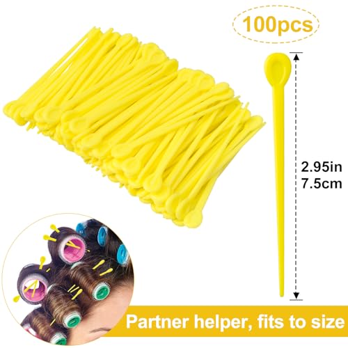 Pndeyo Plastic Hair Roller Picks Locking Pins for Curling Styling
