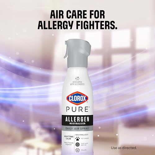 Clorox PURE Allergen Neutralizer Daily Air Spray, Nighttime Calm, 8 oz (2-Pack)
