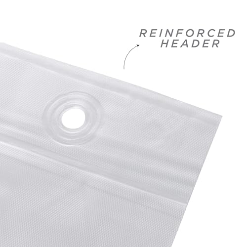Bath Bliss Heavy Duty Shower Curtain Liner - White with 3 Magnets
