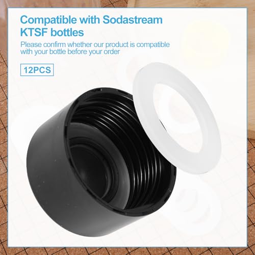 Gosknor Silicone Gasket Replacement for Sodastream Bottles, 12-Pack