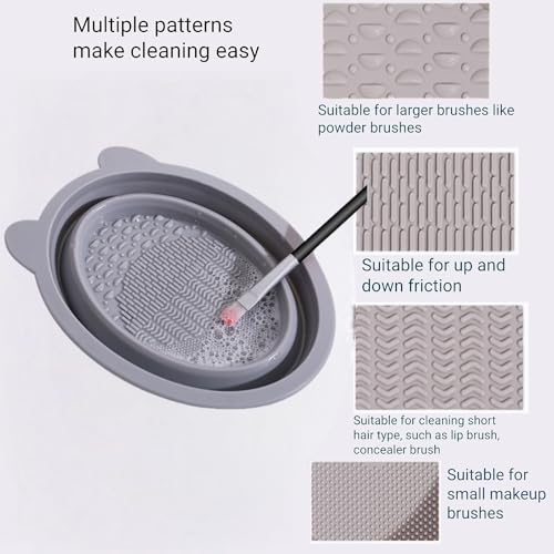 Silicone Makeup Brush Cleaner Mat Foldable Portable Washing Tool