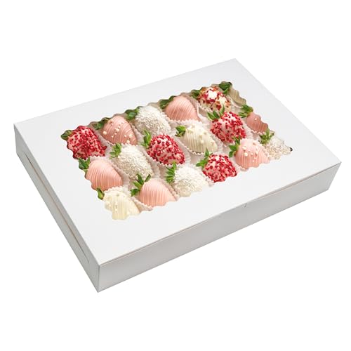 NPLUX 5 Pack Halloween Cookie Gift Boxes with Window, 16x11x2.5 Inches
