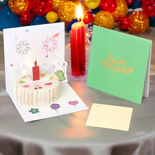 3D Pop-Up Birthday Card with LED Lights & Music for All Ages
