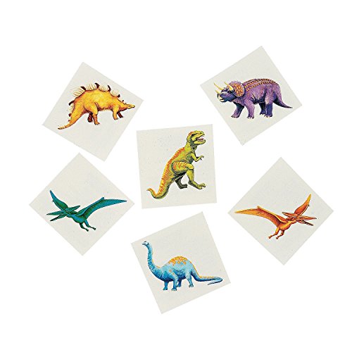 36 Dinosaur Temporary Tattoos Kids Party Favors & Rewards