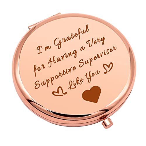 Supervisor Gifts for Women - Engraved Compact Makeup Mirror