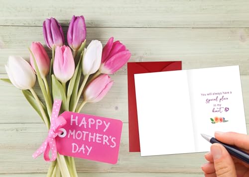 Floral Mother's Day Card for Grandma with Envelope from Grandkids
