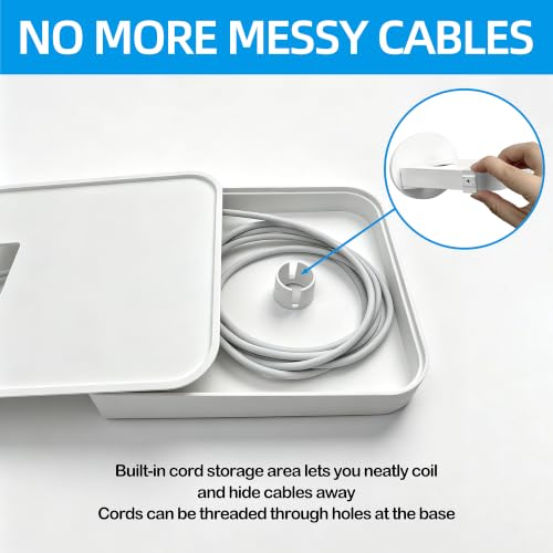 BELIEFLUO Universal No Drill Wall Mount Cable Organizer Shelf - Adhesive Outlet Storage