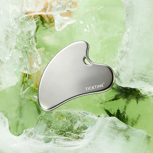 TICKTIME Metal Face & Neck Gua Sha Tool for Jawline Sculpting