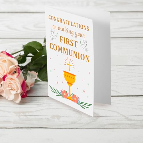First Communion Card for Boys & Girls - Blessings & Good Wishes