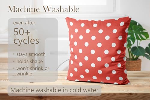 Coral Polka Dot European Pillowcase 26x26 Inch Double-Sided Cushion Cover
