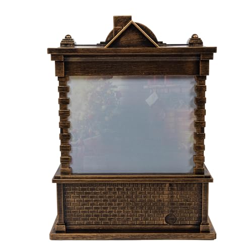 Battery Operated Santa Fireplace Water Lantern House - Christmas Decor