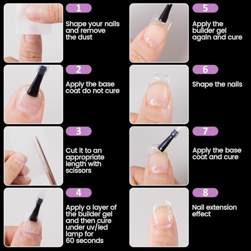 Hzopcw 20pcs Silk Nail Wrap Kit for Broken Nail Repair and Extension