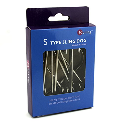 RuiLing Stainless Steel S Hooks for Pots and Pans - Set of 10