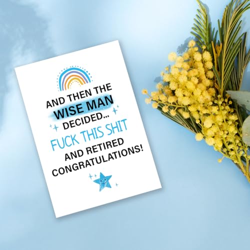 Funny Retirement Card for Men - Humorous Congratulations Card