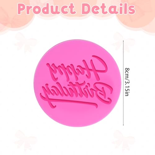 Happy Birthday Cookie Stamp - 3D Fondant Embosser for Cake Decorating
