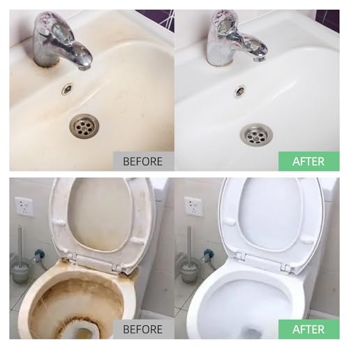 Pumice Stone Toilet Bowl Cleaner with Long Handle - 4 Pack Hard Water Remover